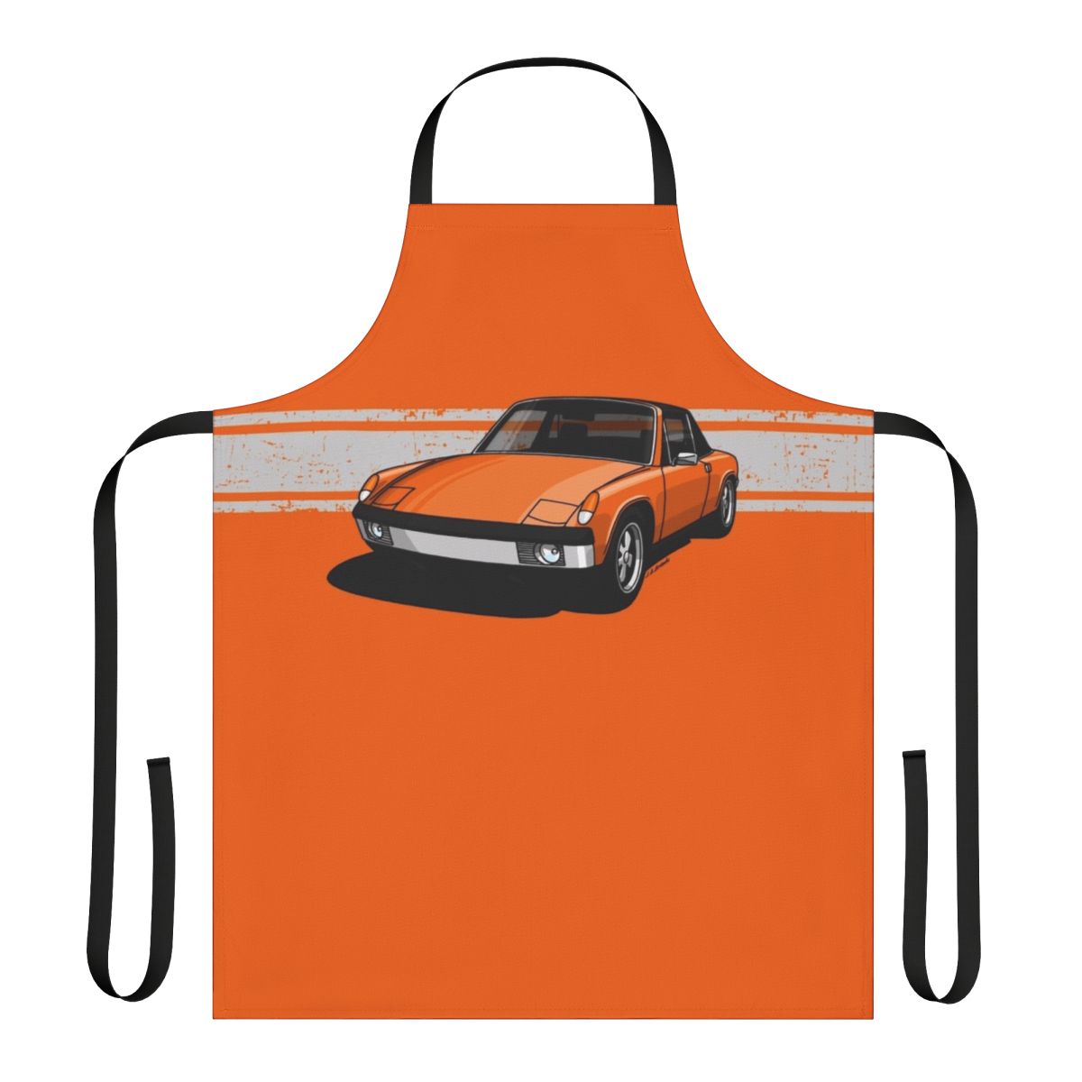 Apron featuring a classic German sports car design