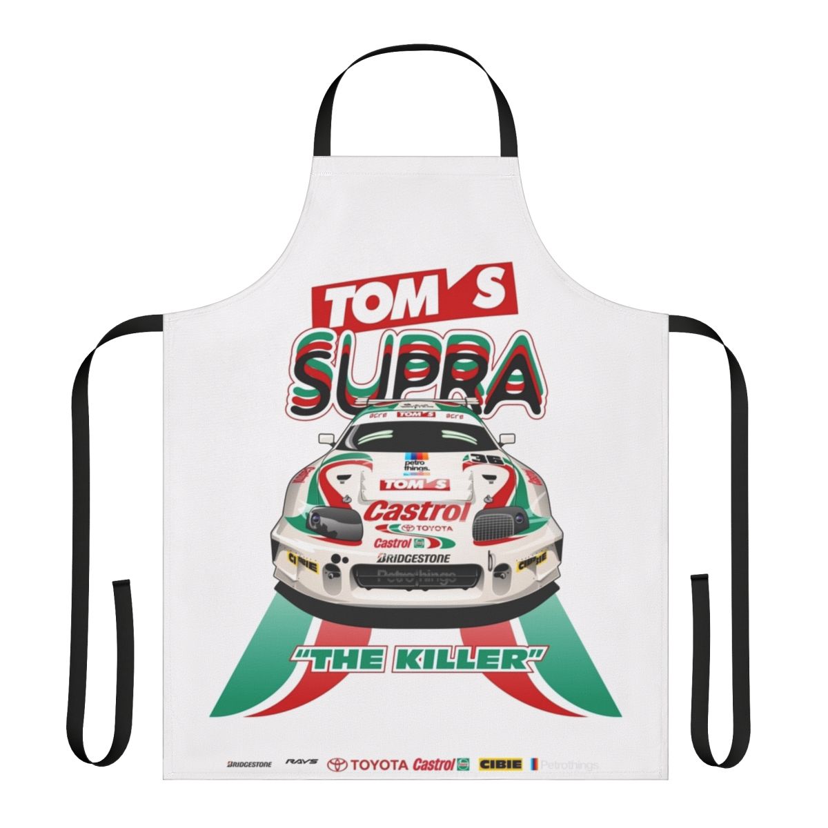 Toyota Supra-inspired apron for the kitchen or garage