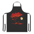 A high-quality apron featuring an autumn moon and nature-inspired design