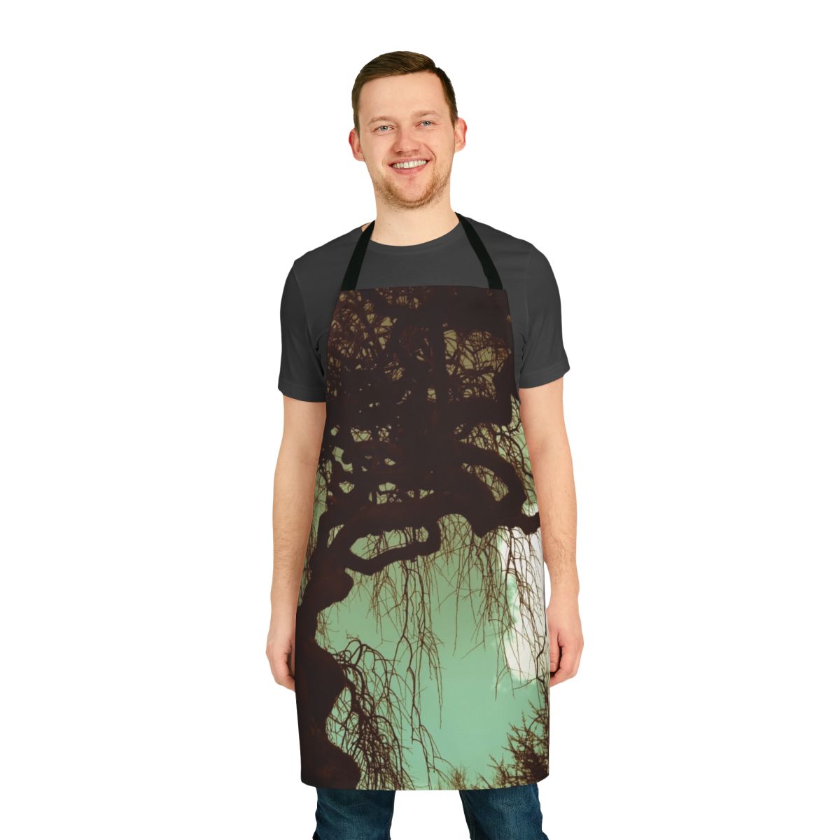 Autumn landscape design on a high-quality apron