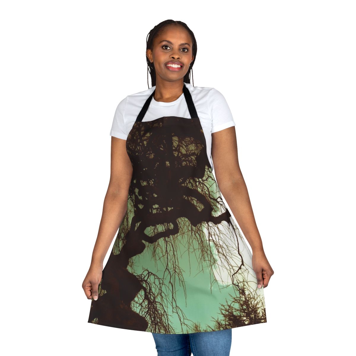 Autumn landscape design on a high-quality apron
