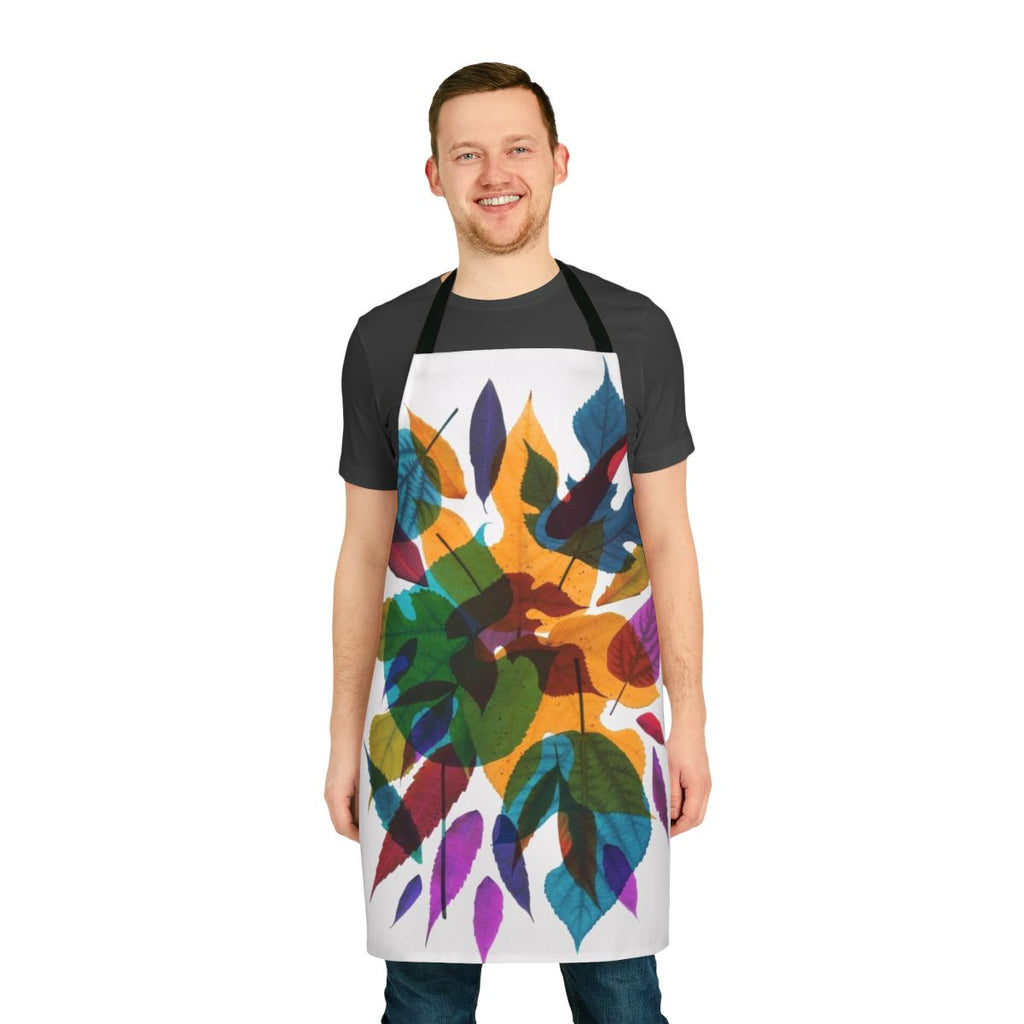 Autumn leaves apron with trendy, nature-inspired design