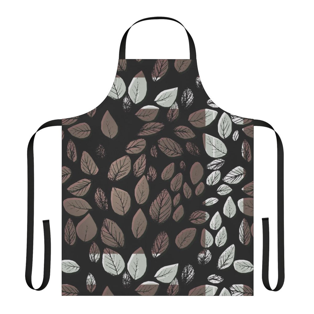 Autumn leaves desaturated pattern printed on an apron