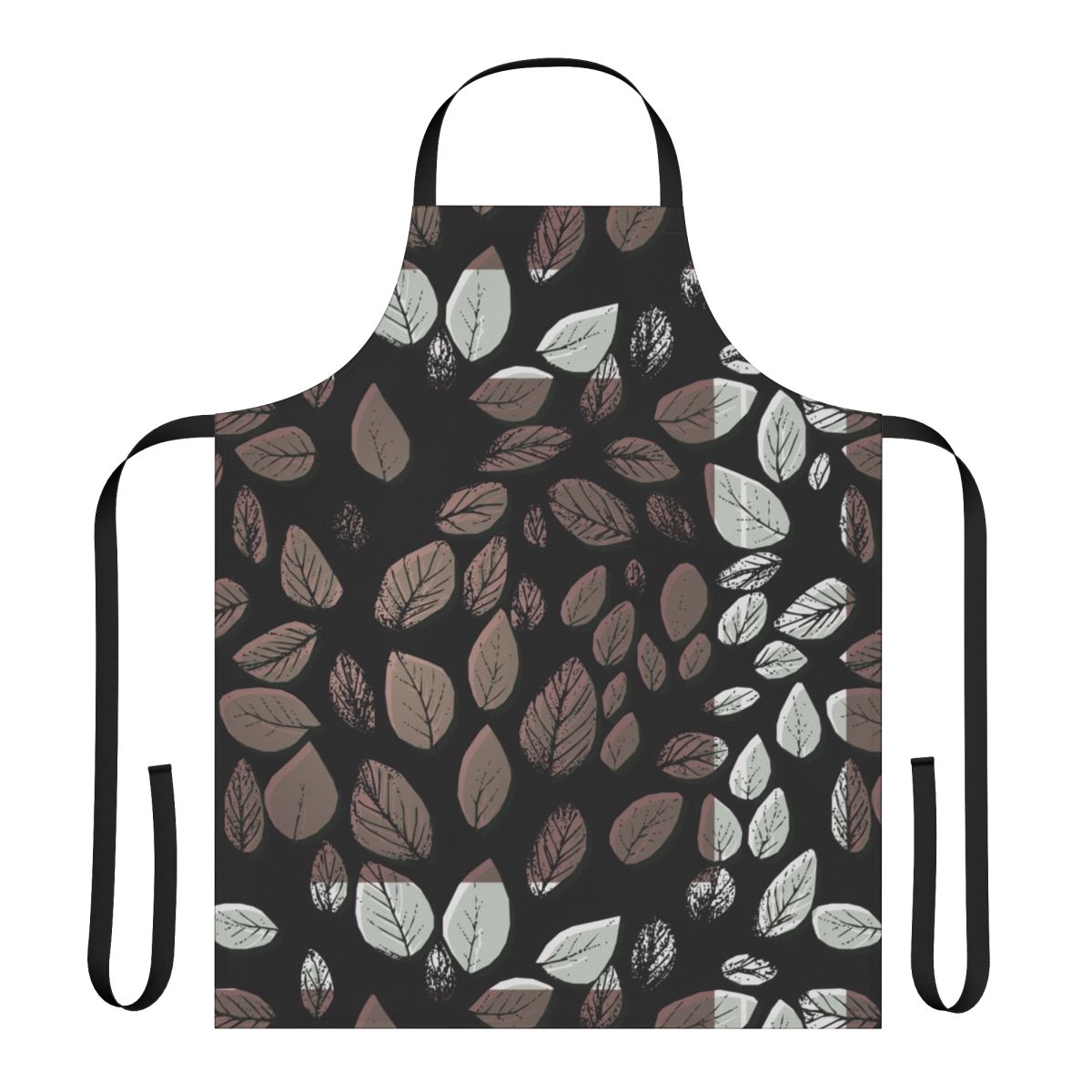Autumn leaves desaturated pattern printed on an apron
