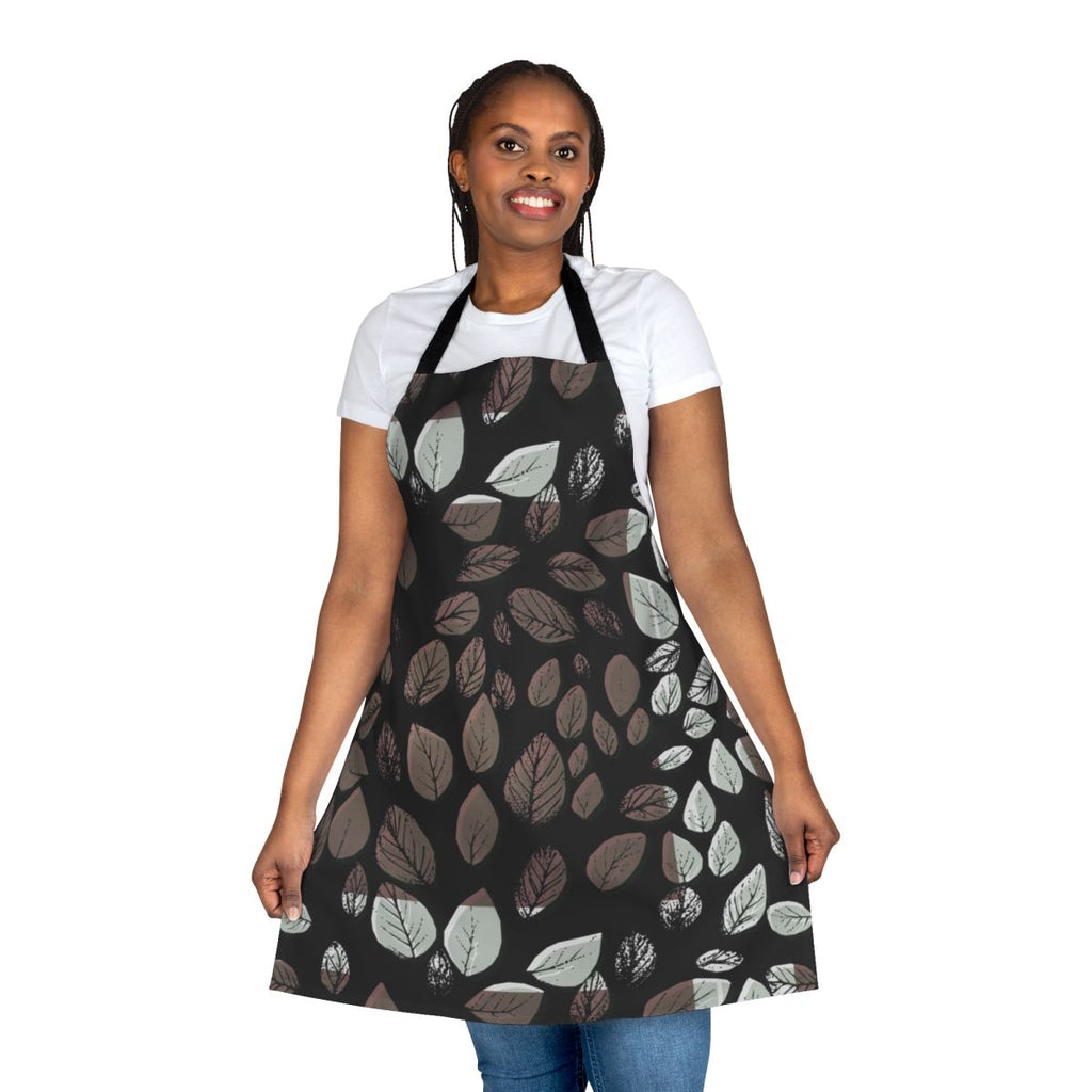 Autumn leaves desaturated pattern printed on an apron