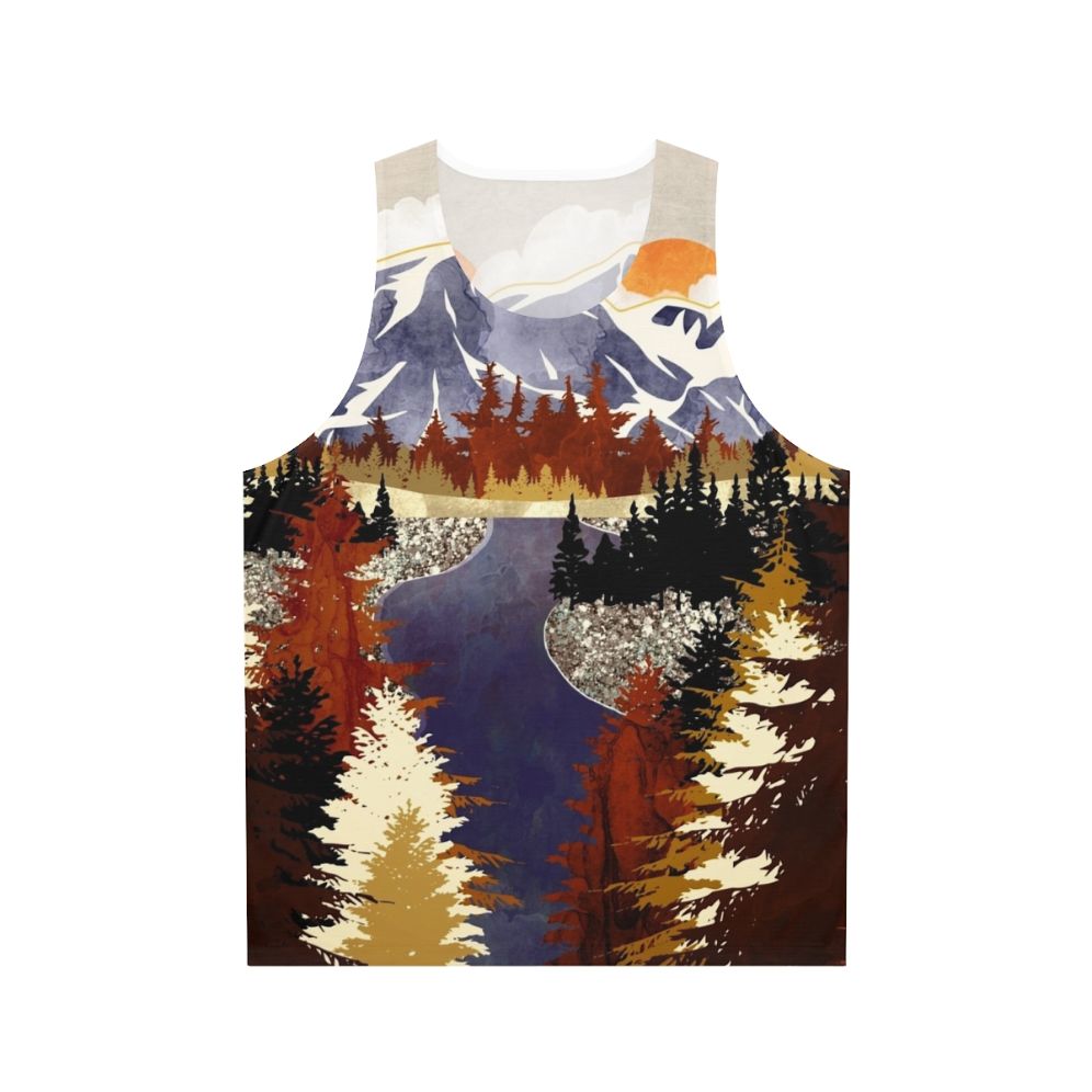 Autumn River Nature Landscape Unisex Tank Top