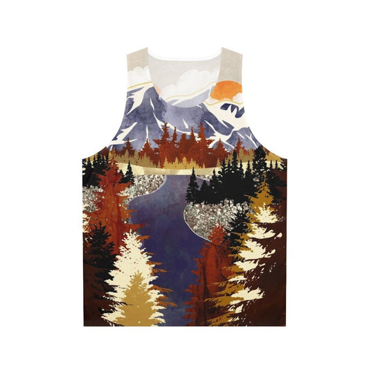 Autumn River Nature Landscape Unisex Tank Top