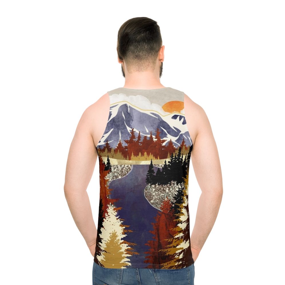 Autumn River Nature Landscape Unisex Tank Top