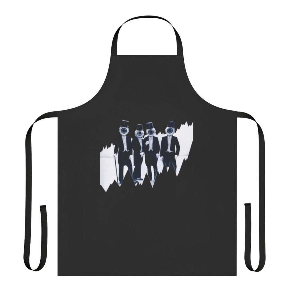 Avant-garde styled apron featuring a unique design inspired by the experimental band The Residents