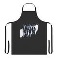Avant-garde styled apron featuring a unique design inspired by the experimental band The Residents