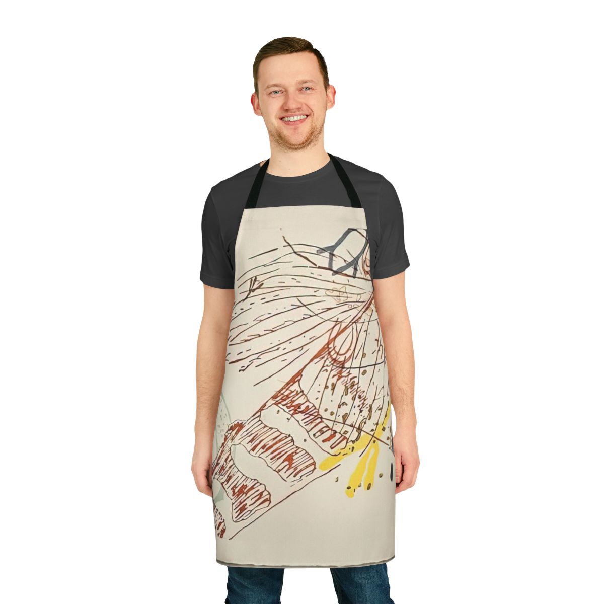 Avant-Garde Inspired John Cage Apron featuring Thoreau Drawings