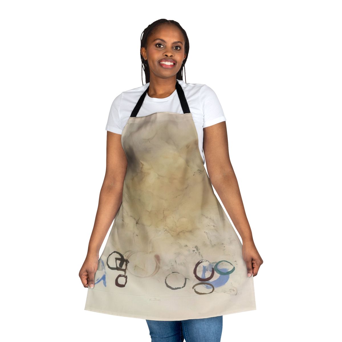 Avant garde music inspired apron with a design referencing the work of experimental composer John Cage
