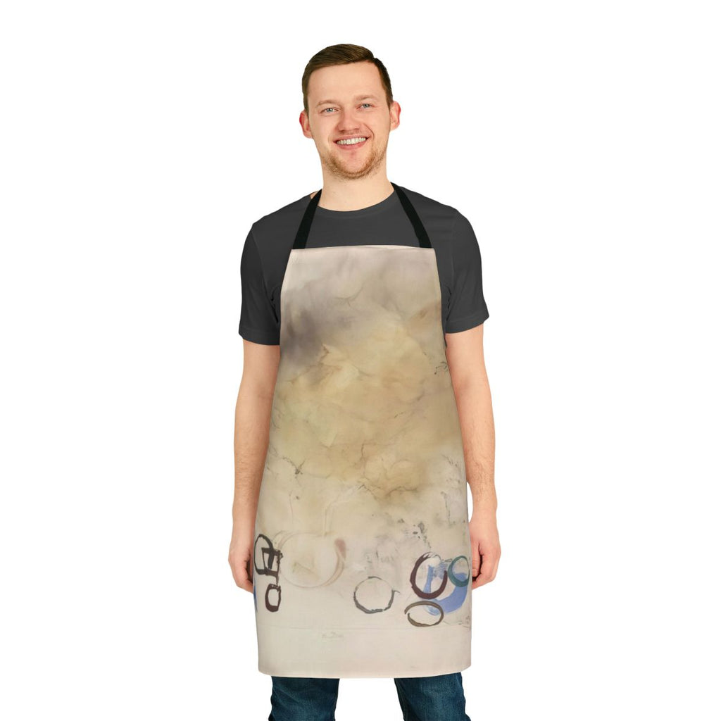 Avant garde music-inspired apron featuring the work of John Cage