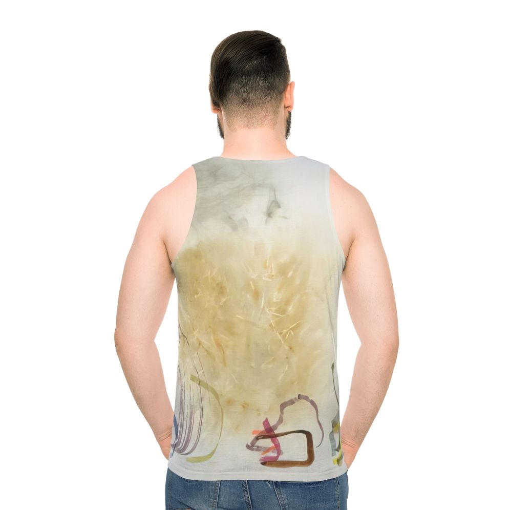 Avant garde music unisex tank top featuring John Cage's "River Rocks And Smoke"