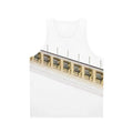 Avant garde unisex tank top with abstract design