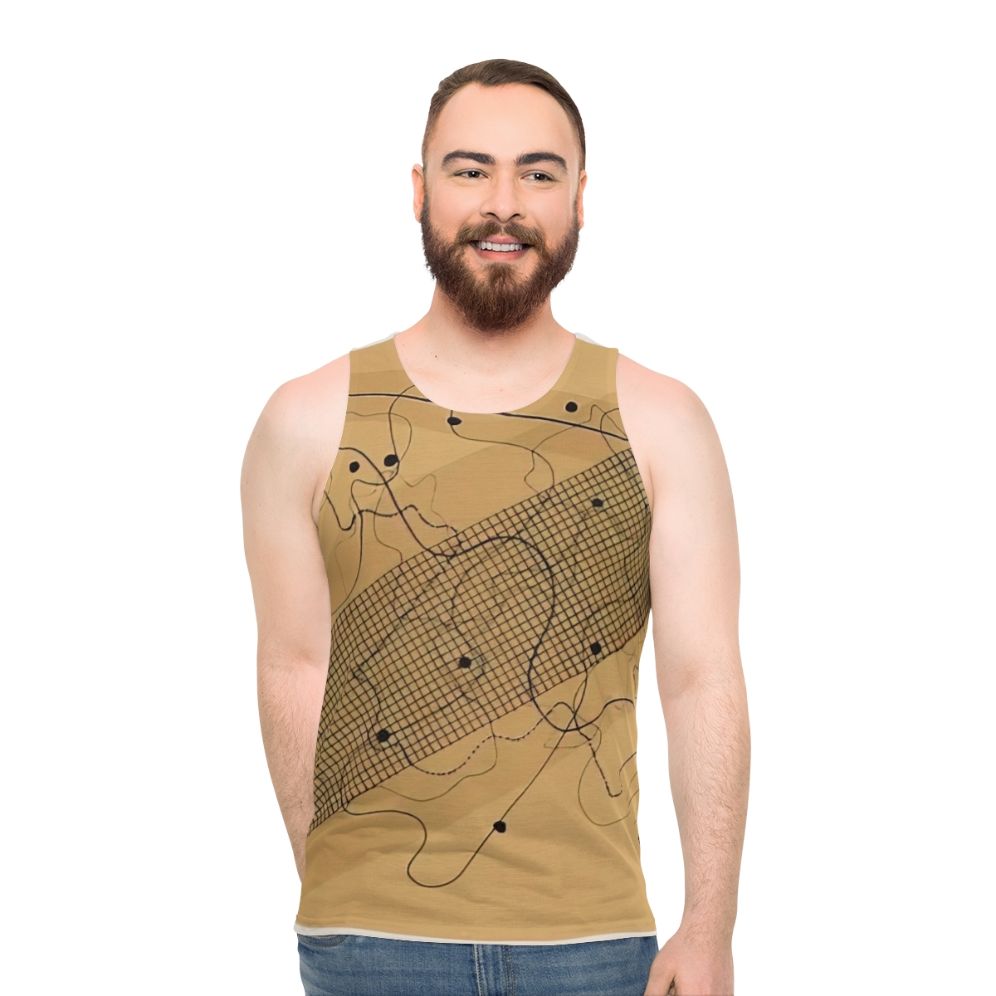 Avant Garde Unisex Tank Top Inspired by John Cage's Fontana Mix