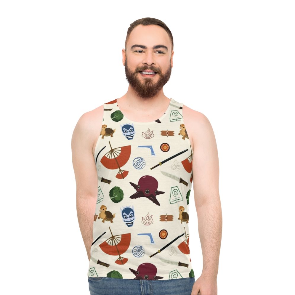 Avatar: The Last Airbender unisex tank top with colorful pattern