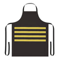 Aviation apron with four pilot stripes, perfect for flight crew and aviation enthusiasts