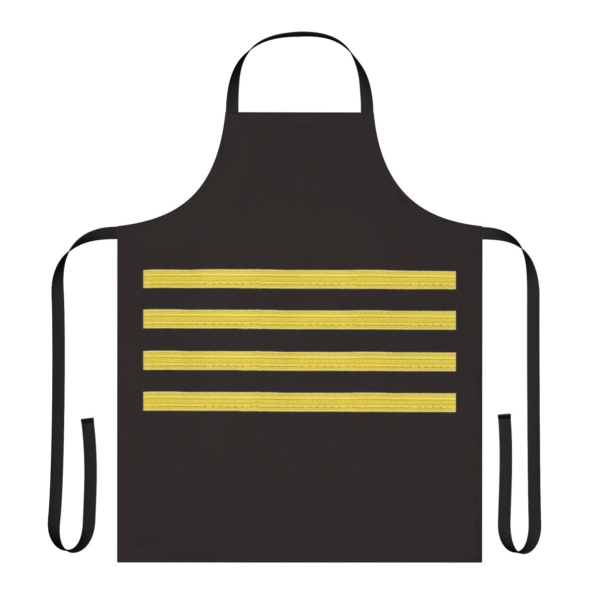 Aviation apron with four pilot stripes, perfect for flight crew and aviation enthusiasts