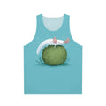 Axolotl sitting on a moss-covered ball