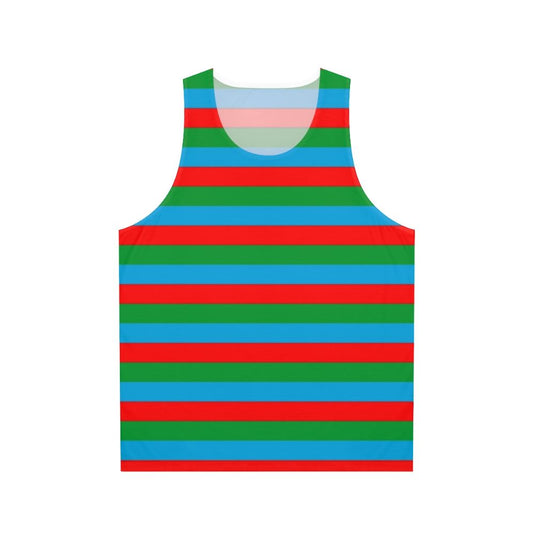 Patriotic Azerbaijan flag stripes unisex tank top
