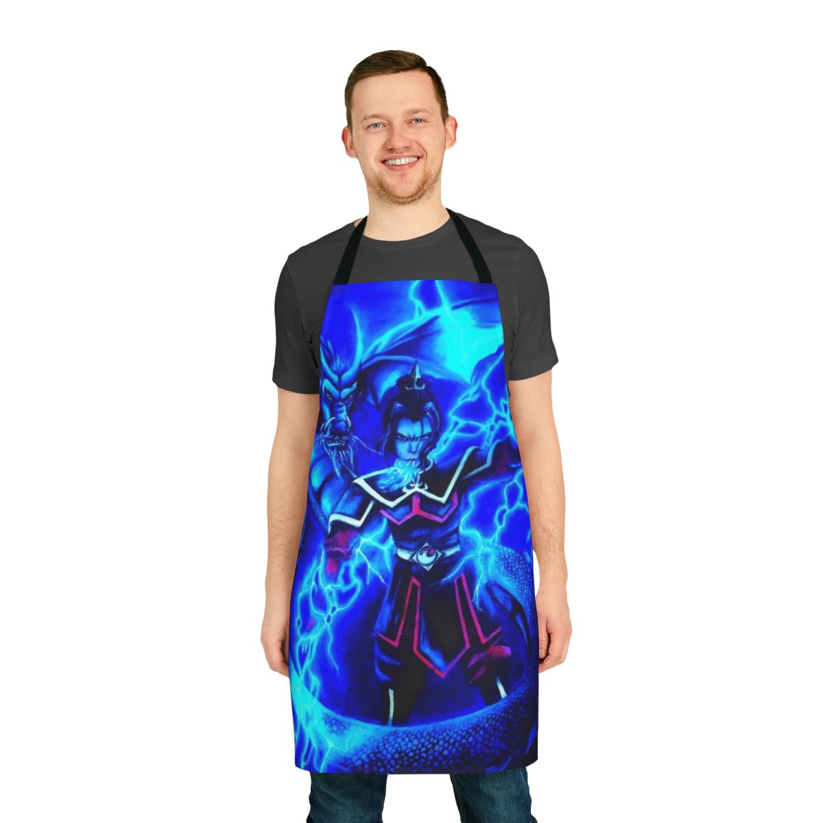 Azula-inspired light apron featuring the iconic fire bender from Avatar: The Last Airbender
