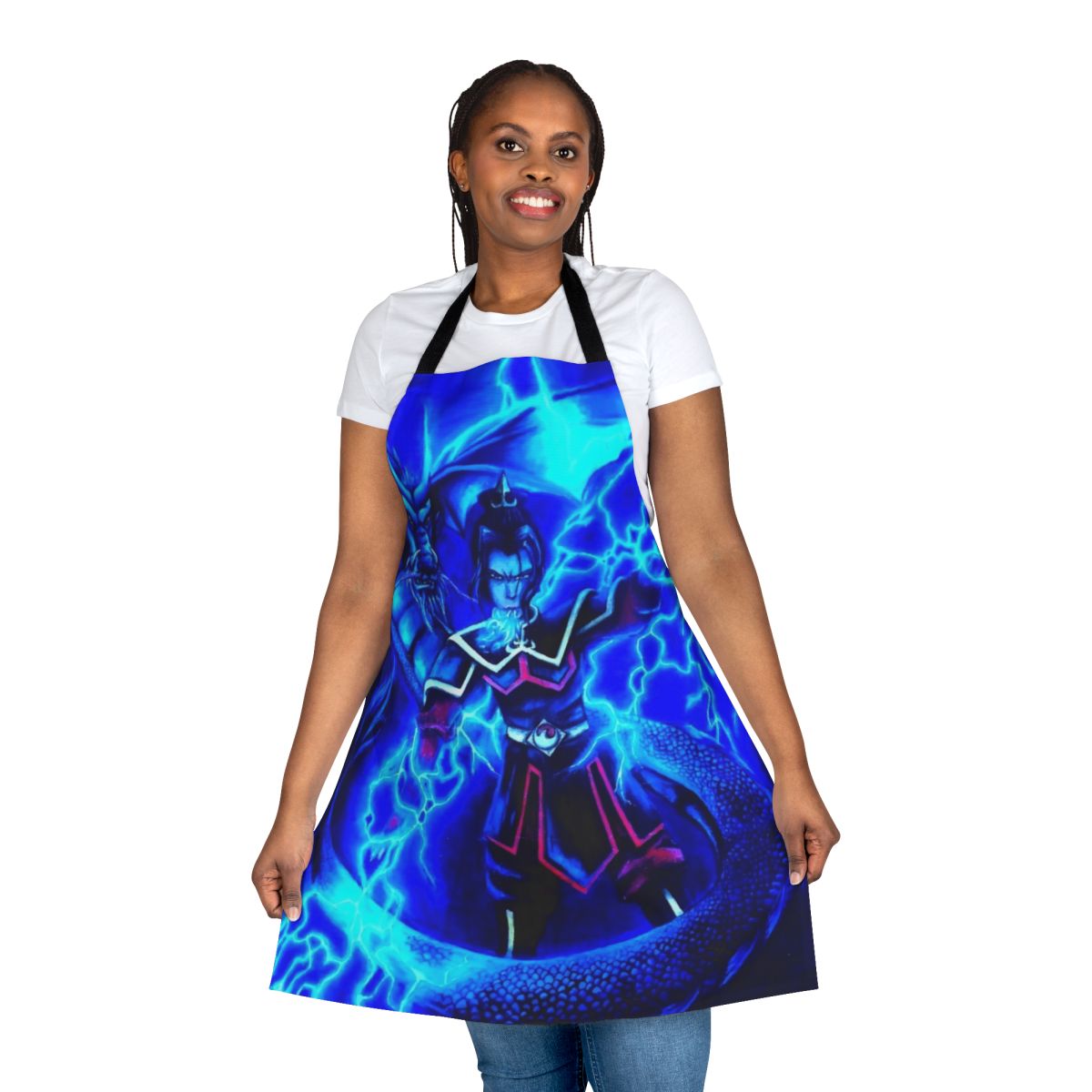 Azula-inspired light apron featuring the iconic fire bender from Avatar: The Last Airbender