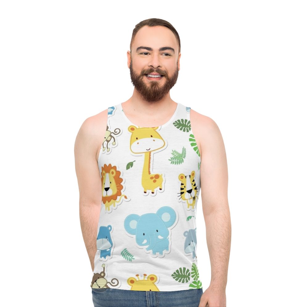 Cute baby animal print unisex tank top