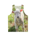 Cute baby lamb wearing a unisex tank top