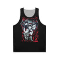 Babymetal inspired unisex tank top with heavy metal and kawaii anime design