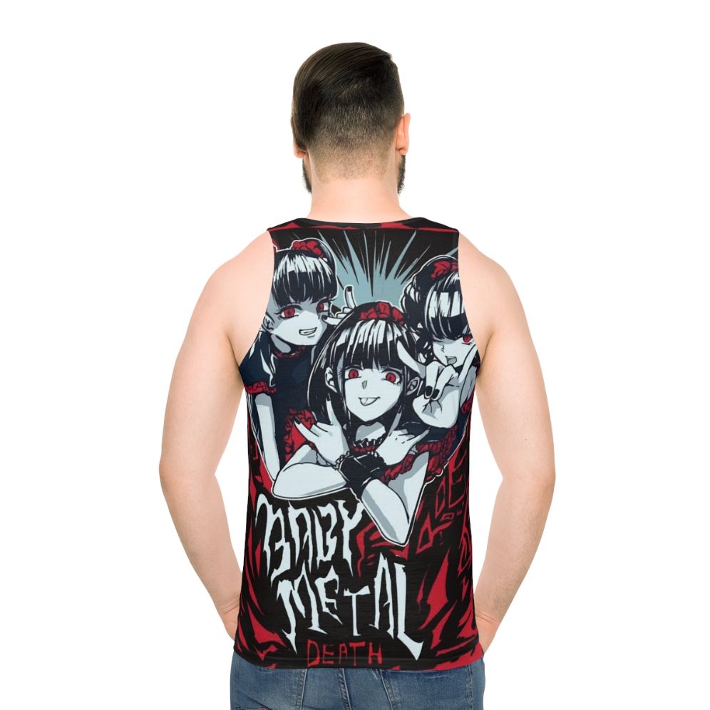 Babymetal inspired unisex tank top featuring kawaii anime and heavy metal graphic