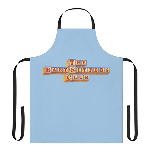 Babysitting-themed apron featuring characters from The Baby-Sitters Club