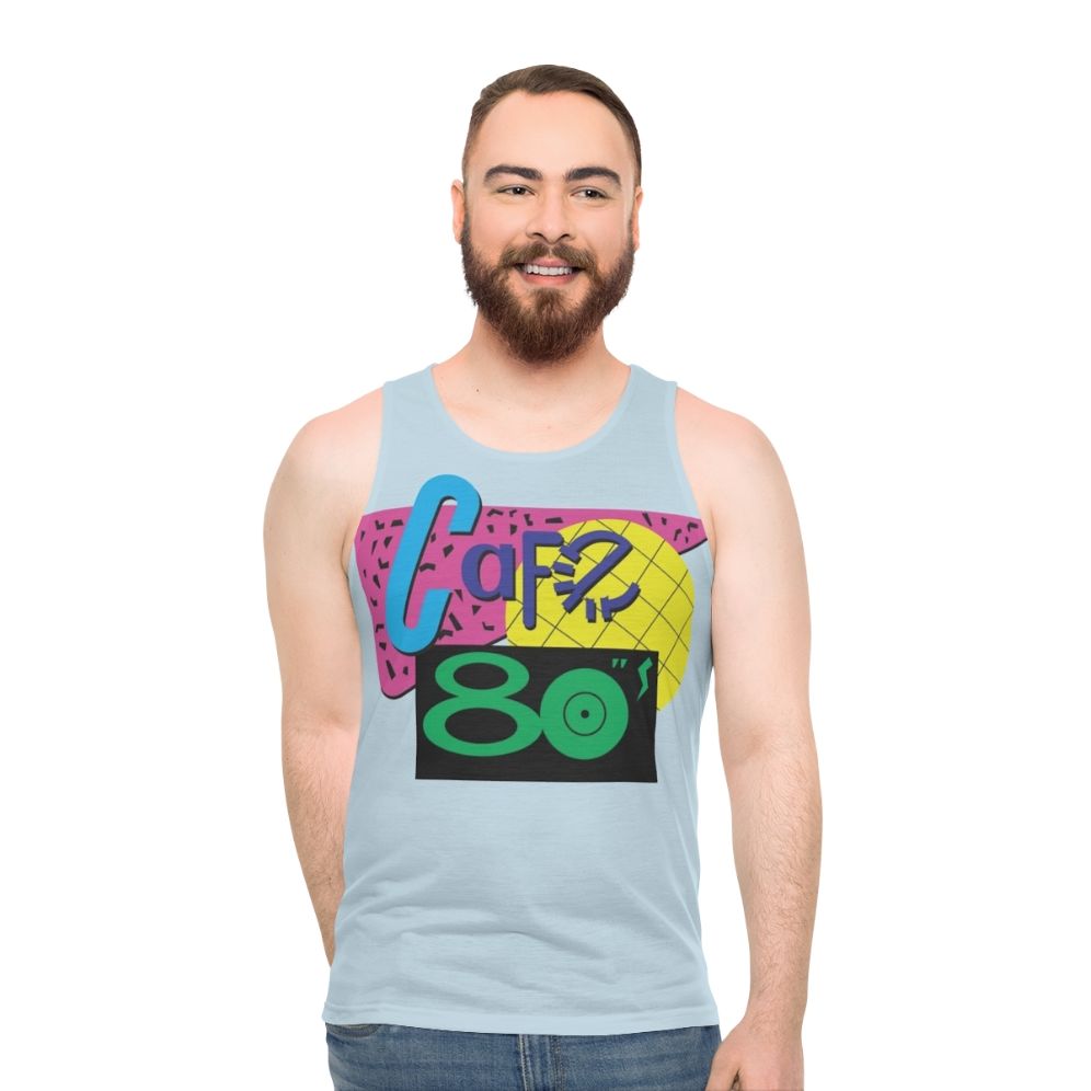 Back to the Cafe 80s Unisex Tank Top with Vintage Diner Inspired Design