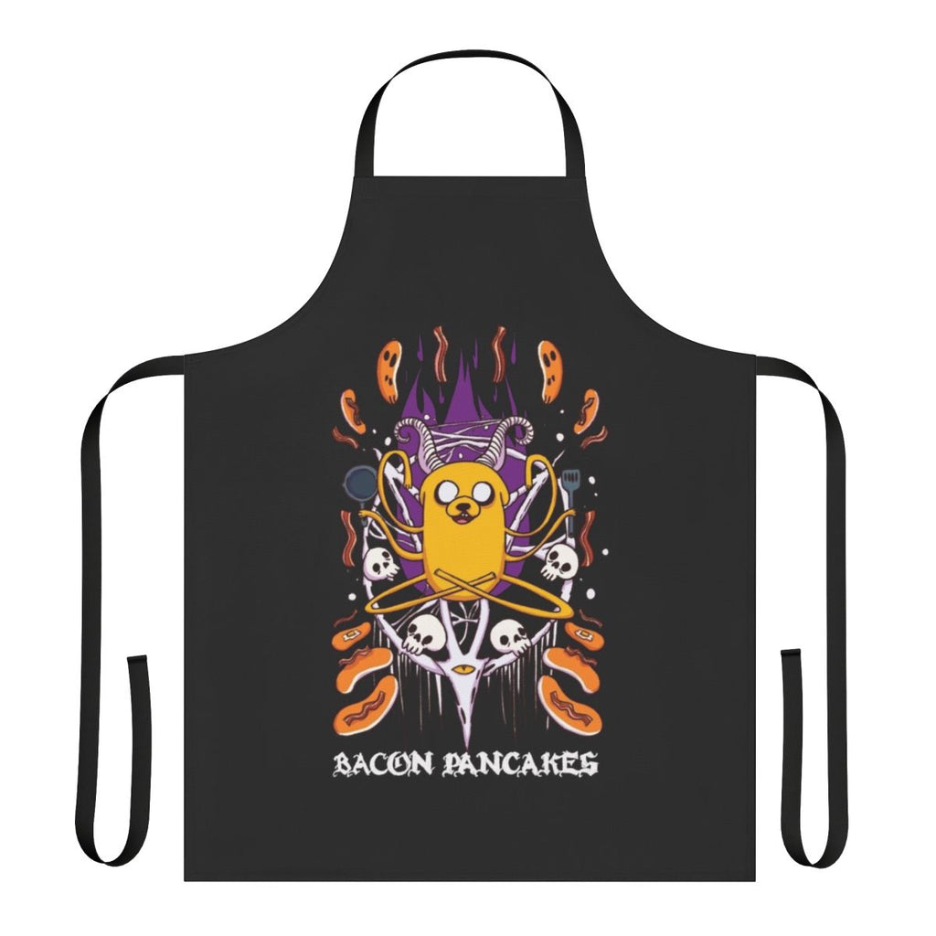 Bacon Pancakes Inspired Apron with Adventure Time Cartoon Graphics
