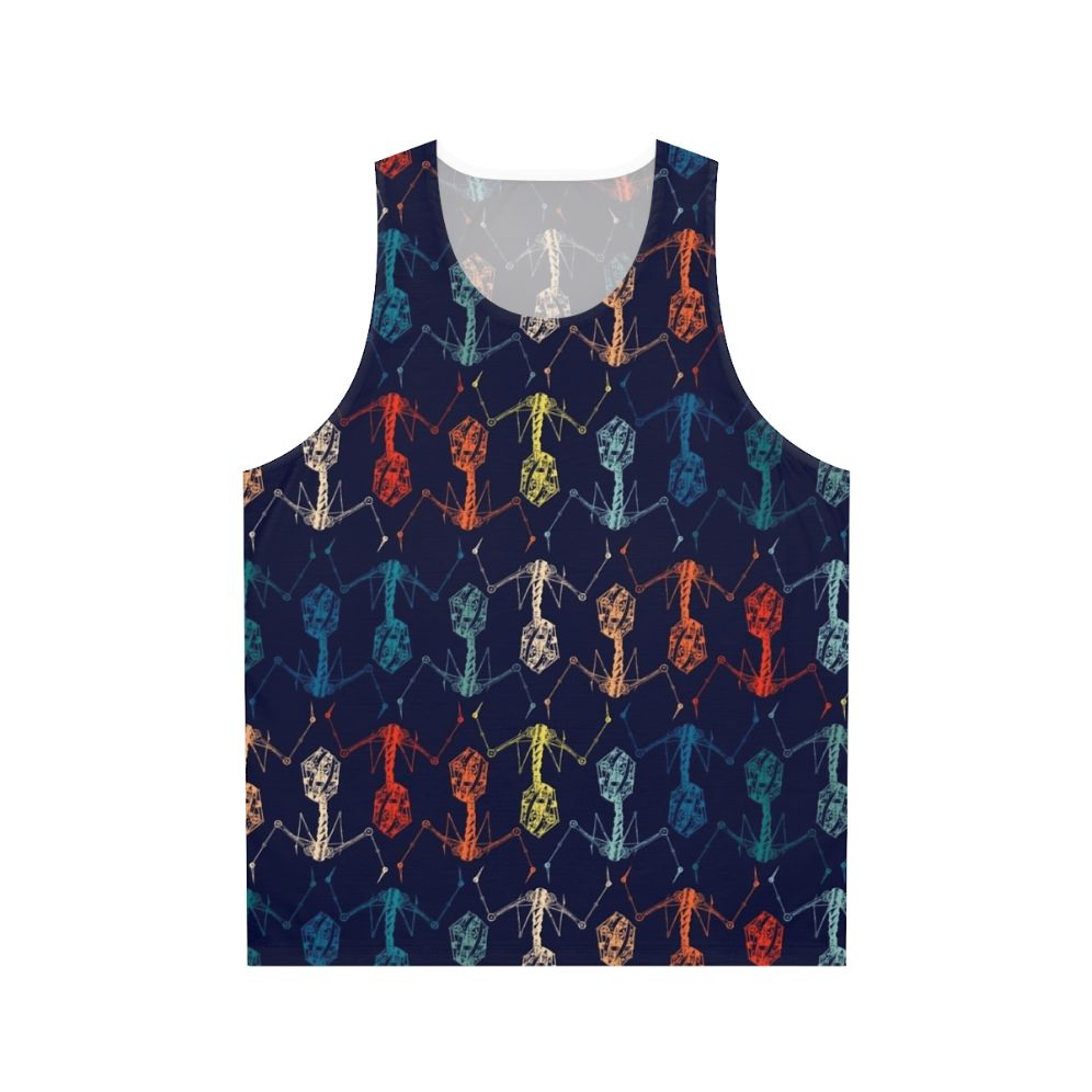 Bacteriophage inspired unisex tank top