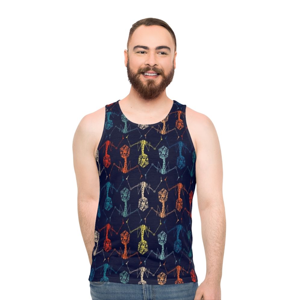 Bacteriophage inspired unisex tank top