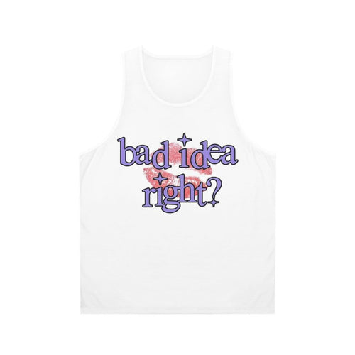 Bad Idea Right Unisex Tank Top featuring Olivia Rodrigo's Sour album artwork