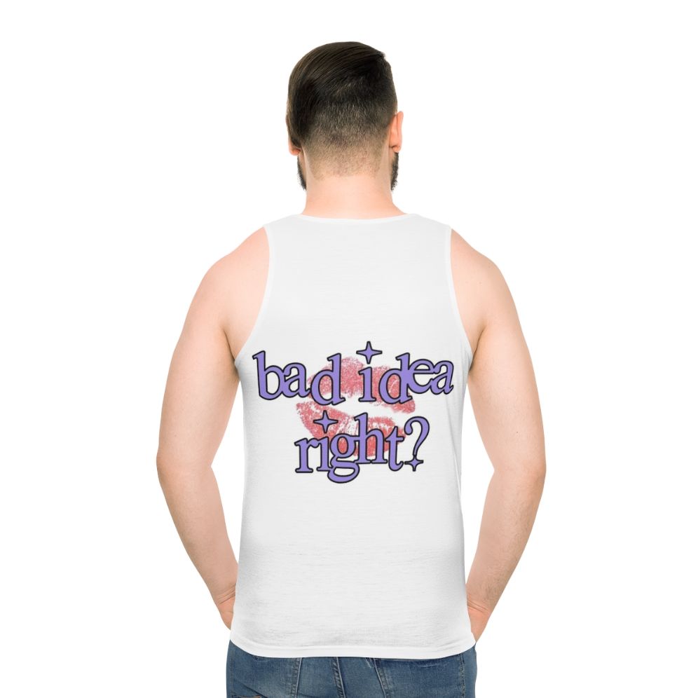 Bad Idea Right Unisex Tank Top featuring Olivia Rodrigo's Sour album artwork