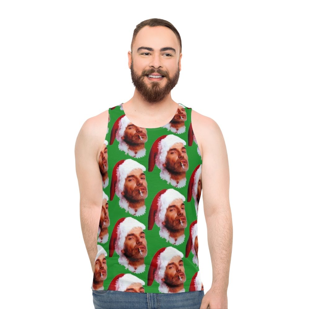 Bad Santa Smoking Unisex Christmas Party Tank Top
