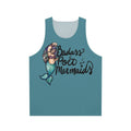 Badass poet mermaids unisex tank top