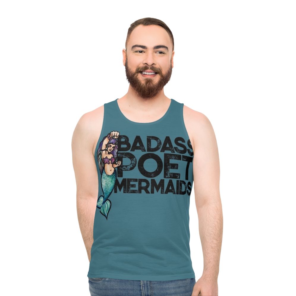 Badass Poet Mermaids Unisex Tank Top