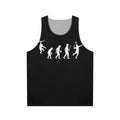 Badminton evolution funny unisex tank top