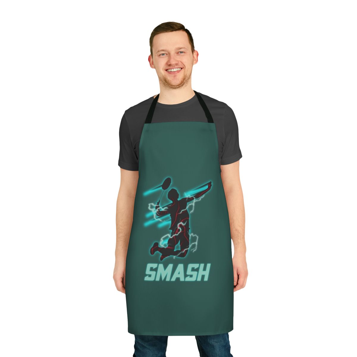 Badminton fan apron with lightning design for enthusiastic players