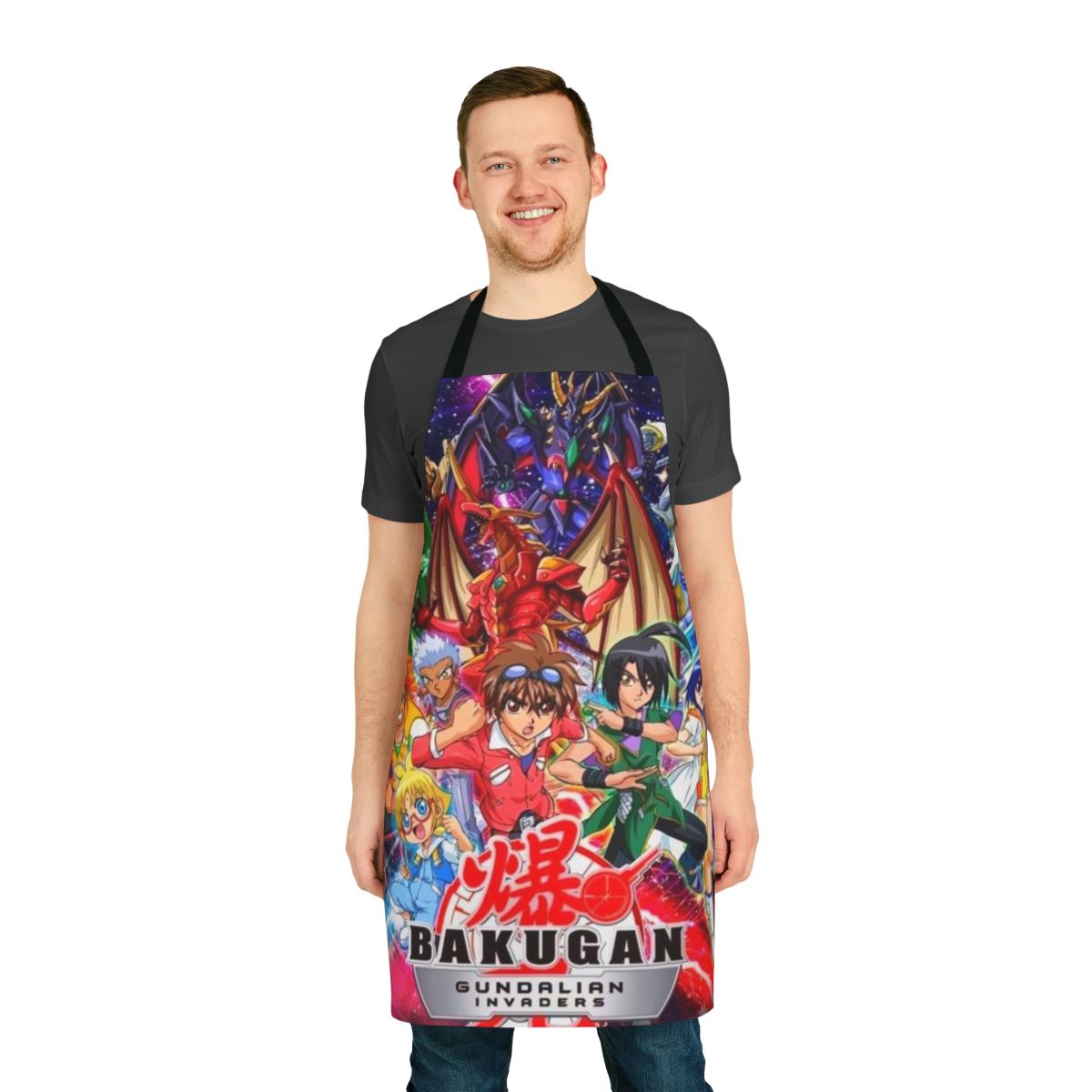 Bakugan-Inspired Apron with Bakugan Characters and Symbols
