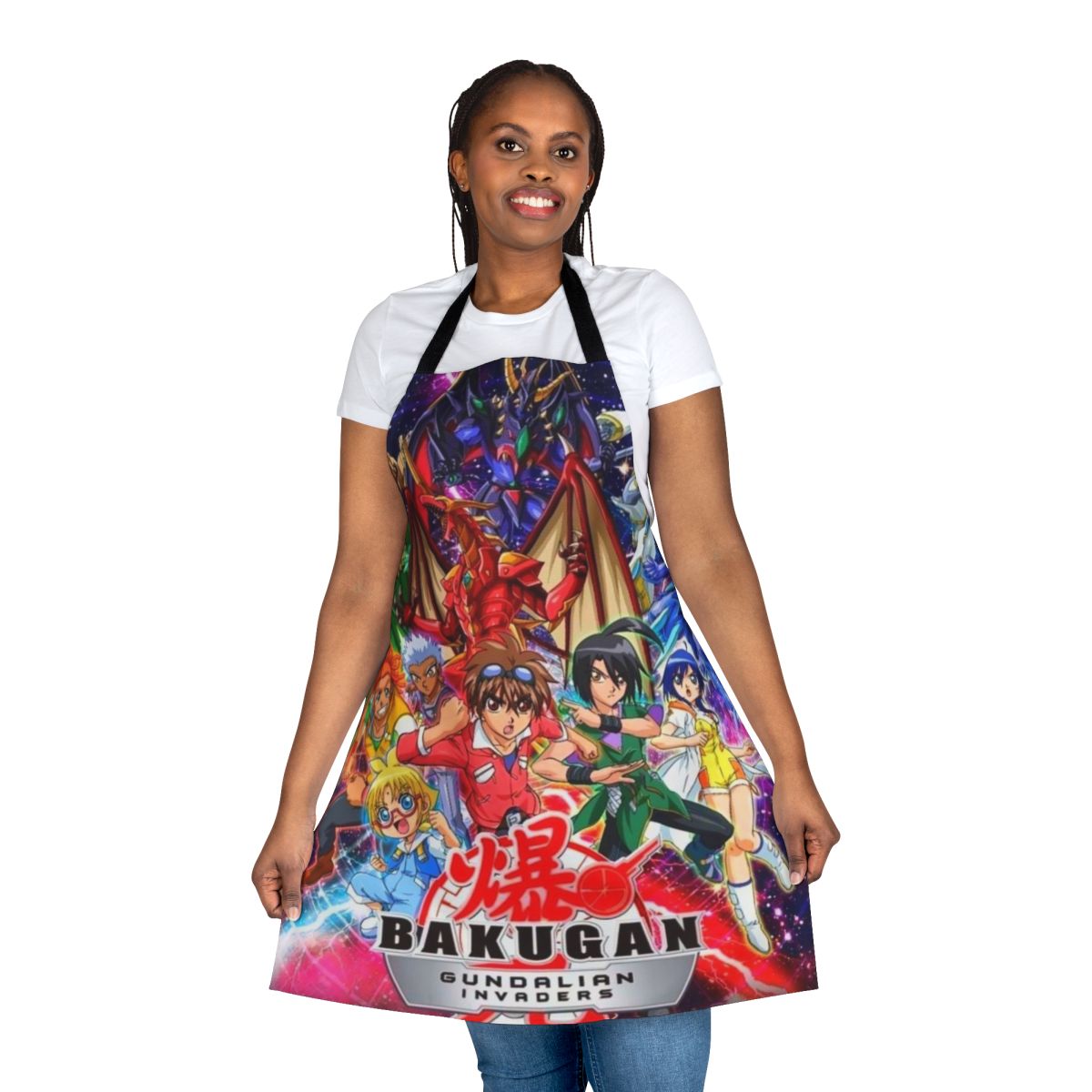 Bakugan-Inspired Apron with Bakugan Characters and Symbols