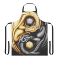 A high-quality apron featuring a balanced yin-yang dragon design, perfect for tabletop roleplaying games.
