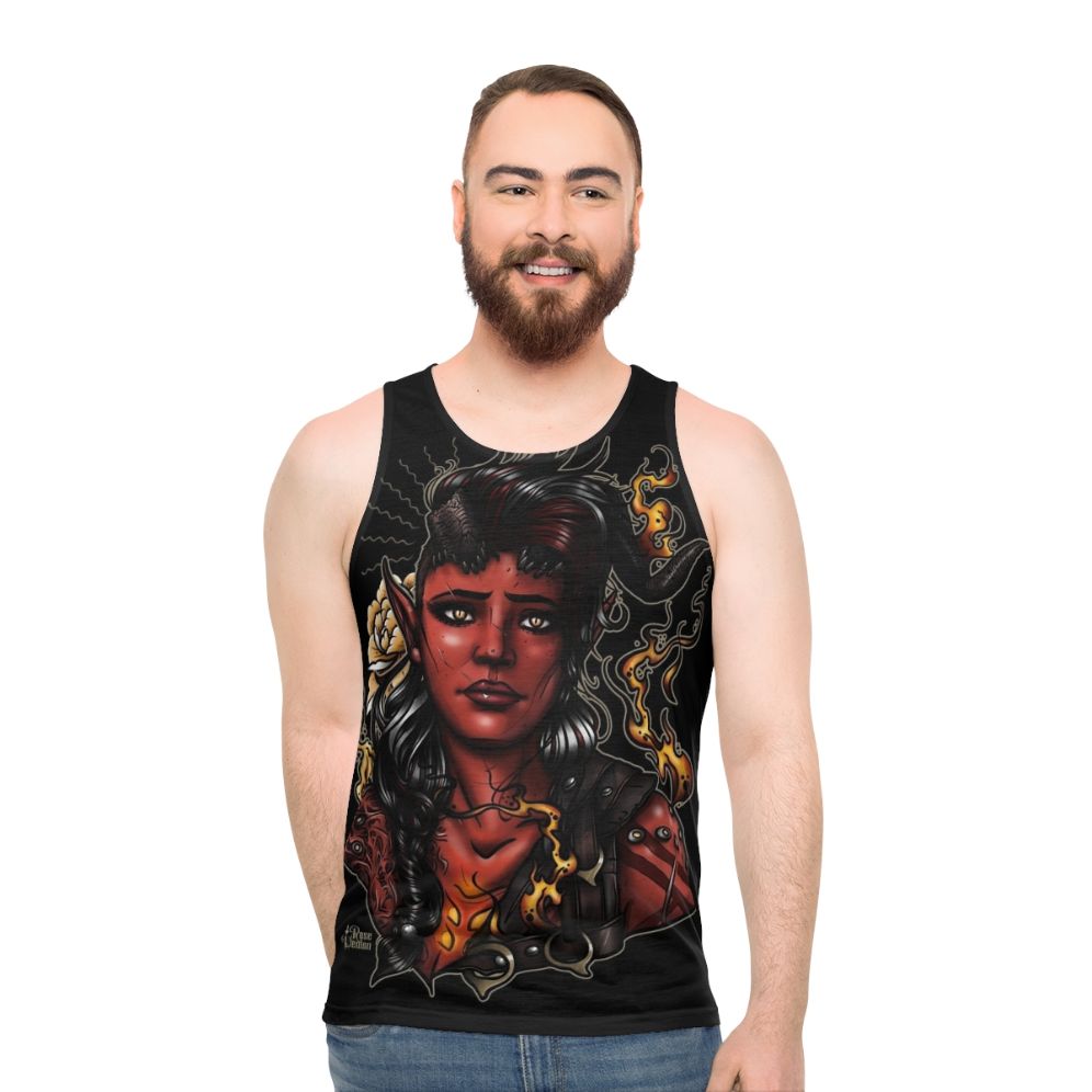 Baldur's Gate 3 Karlach Demon Unisex Tank Top