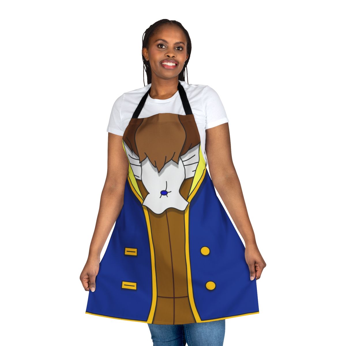 Ballroom beast-inspired apron featuring Disney prince and princess characters