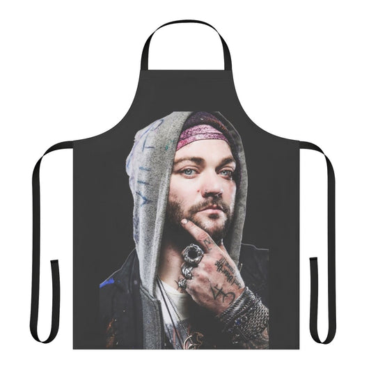 Bam Margera-inspired skater apron with humorous design