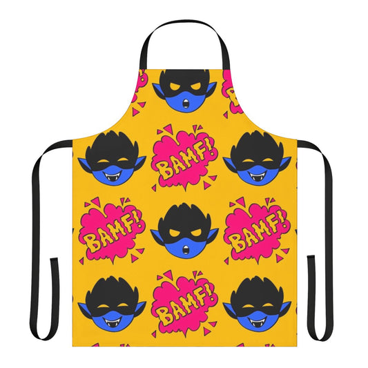Bamfs Pattern Inspired Apron with Nightcrawler/Kurt Wagner Artwork